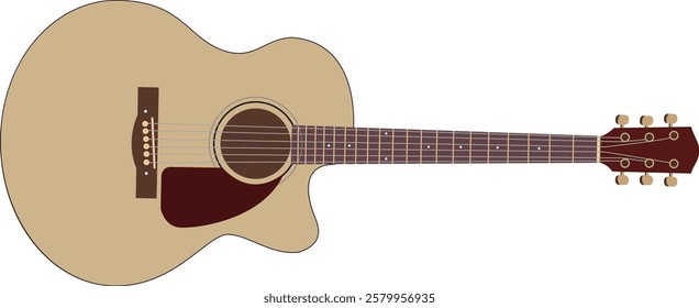 image of a brown acoustic guitar