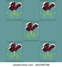 image of brown flower custom pattern