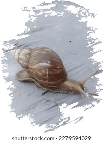 imagen de un caracol de jardín marrón