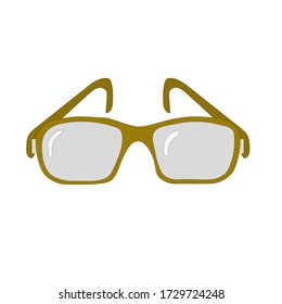Imagen de gafas marrones en un fondo blanco.