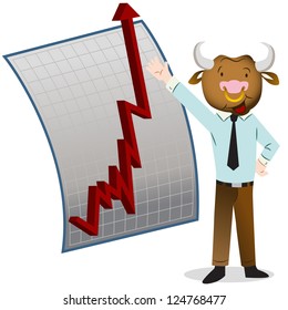 An image of a bull market.