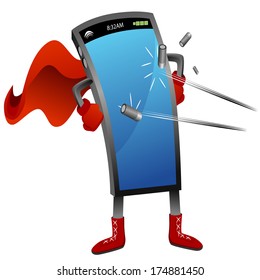 An image of a bullet proof super smartphone.