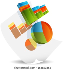 Ein Bild eines Business Chart 3D-Dokuments.