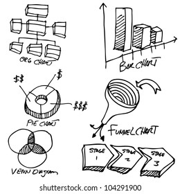 An image of a business chart object set.