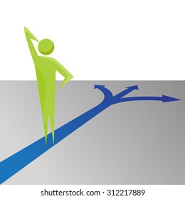 An image of a business decision making metaphor.