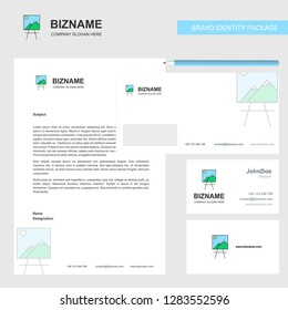 Image Business Letterhead, Envelope and visiting Card Design vector template