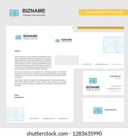 Image Business Letterhead, Envelope and visiting Card Design vector template