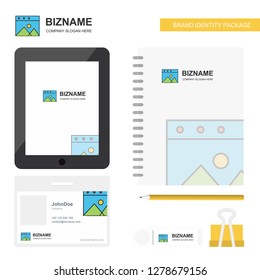 Image Business Logo, Tab App, Diary PVC Employee Card and USB Brand Stationary Package Design Vector Template