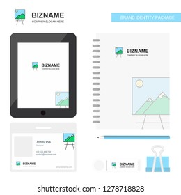 Image Business Logo, Tab App, Diary PVC Employee Card and USB Brand Stationary Package Design Vector Template