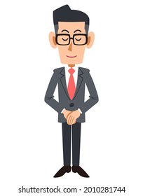 La imagen de un empresario inclinándose