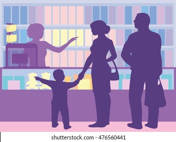 Image of the buyer and display of goods for your articles