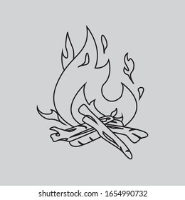 Image of a campfire logo