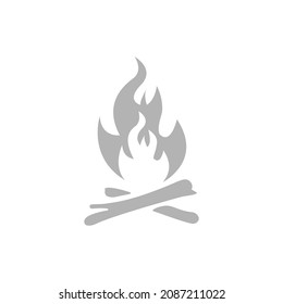image of a campfire on a white background, vector illustration