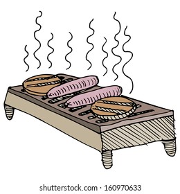 An image of a camping grill.