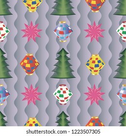 The image can be used as a New Year and Christmas postcard, background for your site, wrapping paper and other holiday projects.