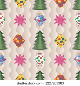 The image can be used as a New Year and Christmas postcard, background for your site, wrapping paper and other holiday projects.