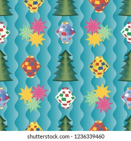 The image can be used as a New Year and Christmas postcard, background for your site, wrapping paper and other holiday projects.
