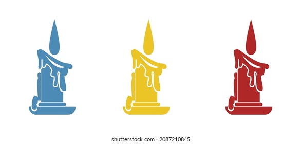 image of candle, candle concept, vector illustration