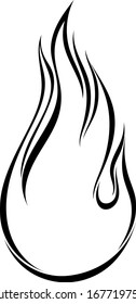 Image of a candle flame in the form of a soaring swan.