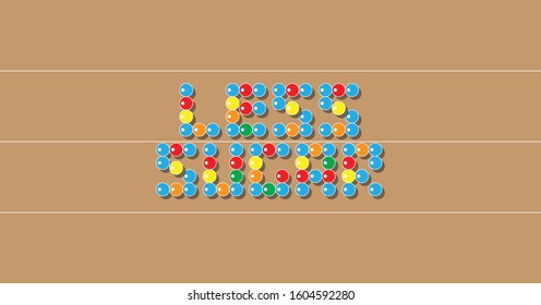 Image of Candy Text on Wood.