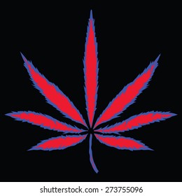Image of Cannabis leaf in abstract style