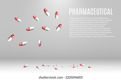 Image with capsules. Pharmaceuticals, pills.