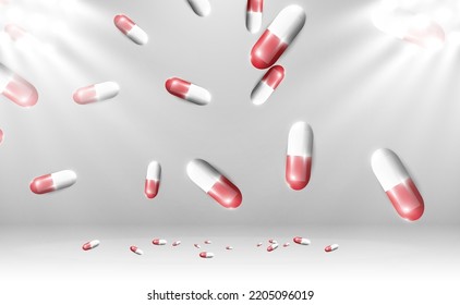 Imagen con cápsulas. Productos farmacéuticos, píldoras.
