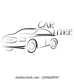 The image of the car for the logo, advertisement