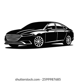 image of a car silhouette with a black background