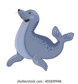  Image of a cartoon smiling seal