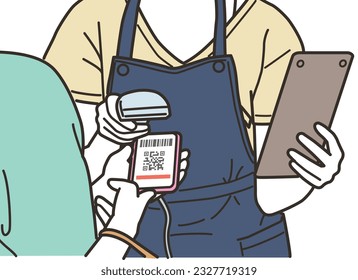 
Imagen de pago sin efectivo con smartphone