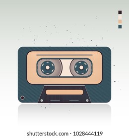 image cassette. retro style