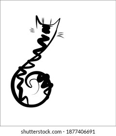 Image of cat for logo design, vector background