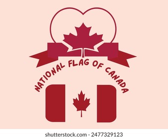 la Imagen es festiva y patriótica, combina símbolos canadienses clave con texto motivacional para transmitir el espíritu del Día de Canadá.