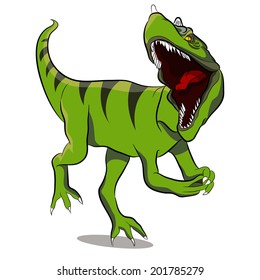 Uma imagem de um dinossauro Ceratosaurus.