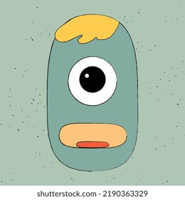 Image of character Monster on blue background