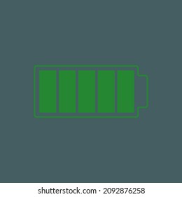 Image of charged battery, vector illustration