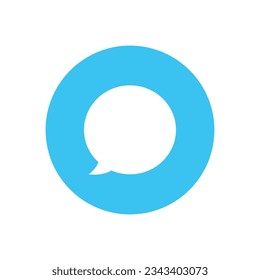 image of chat bubble icon in blue circle