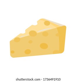 Image of cheese on a white background. Vector image, eps 10