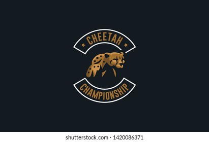 The image of a cheetah in a minimalist style.  Vector illustration