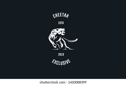 The image of a cheetah in a minimalist style.  Vector illustration