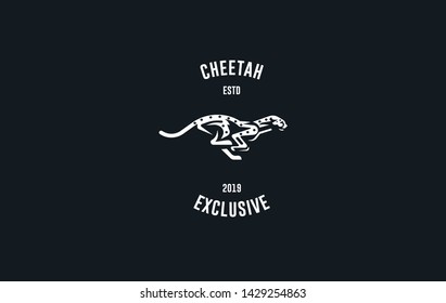 The image of a cheetah in a minimalist style.  Vector illustration