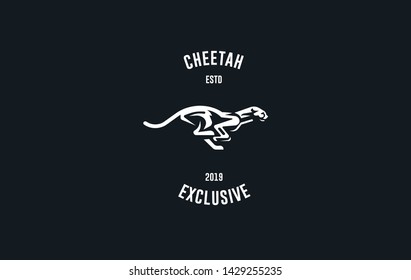 The image of a cheetah in a minimalist style.  Vector illustration