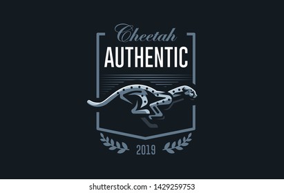 The image of a cheetah in a minimalist style.  Vector illustration