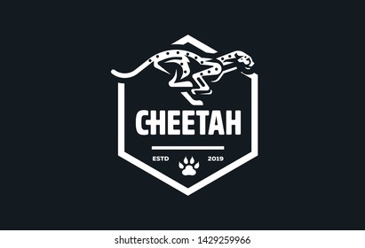 The image of a cheetah in a minimalist style.  Vector illustration