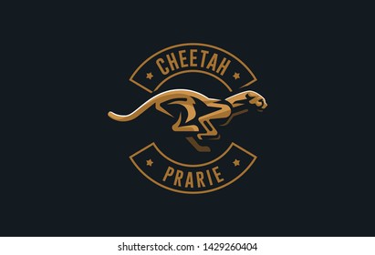The image of a cheetah in a minimalist style.  Vector illustration