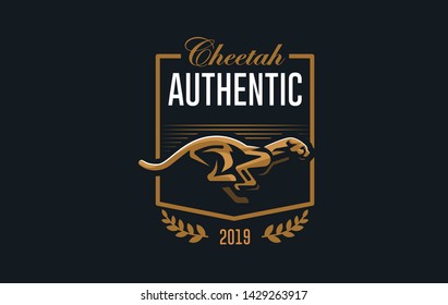 The image of a cheetah in a minimalist style.  Vector illustration