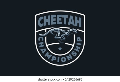The image of a cheetah in a minimalist style.  Vector illustration
