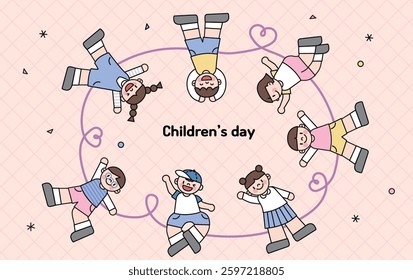 An image of children gathered in a circle, joyfully celebrating Children's Day.