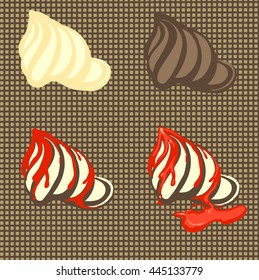 image of Chocolate whipped cream, vector icon